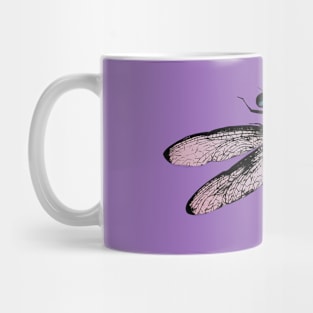 Blue dragonfly vector Mug